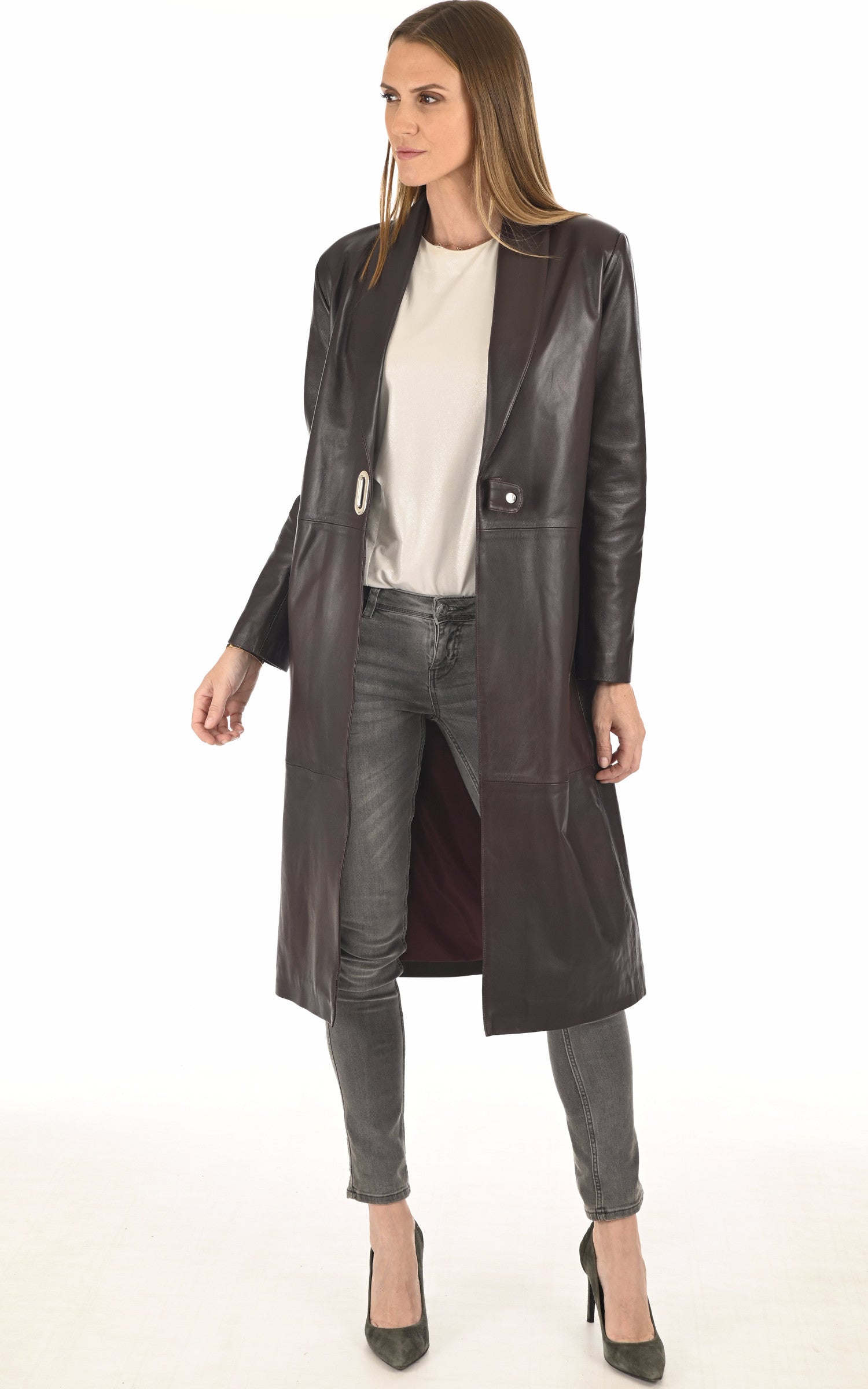 A &quot;JANKA FF&quot; Lie de vin La Canadienne Manteau Femme closed photo 2