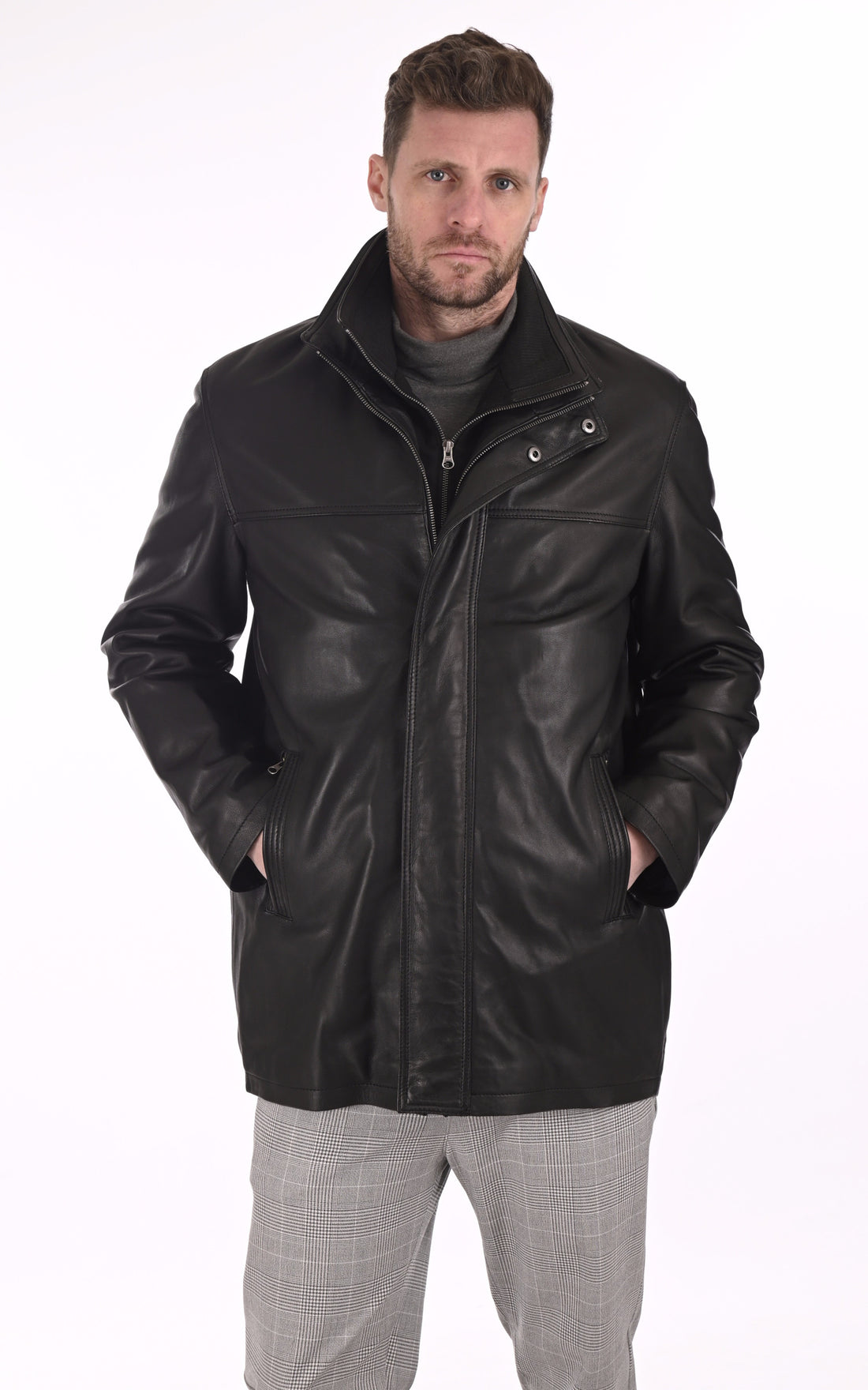 A &quot;MAX DA&quot; Noir La Canadienne 3/4 Homme closed photo