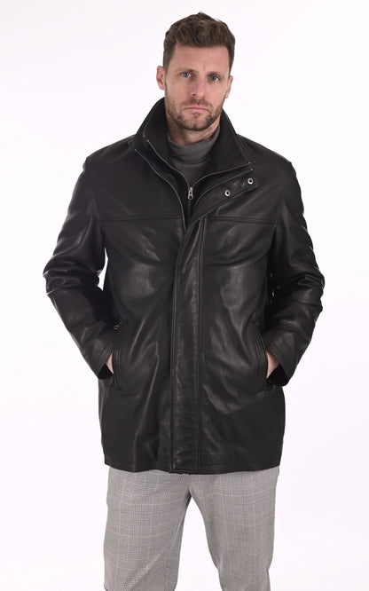 A &quot;MAX DA&quot; Noir La Canadienne 3/4 Homme closed photo