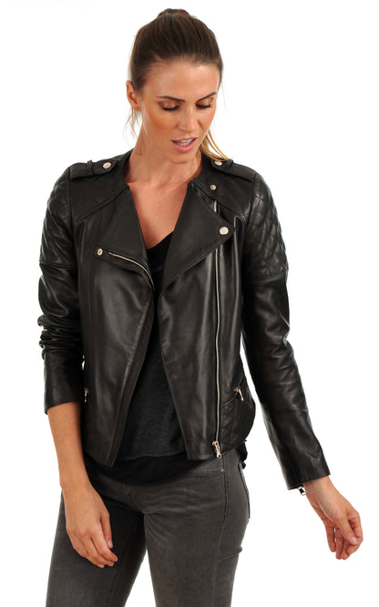 A &quot;SHERRY FF&quot; Noir La Canadienne Blouson Femme opened photo
