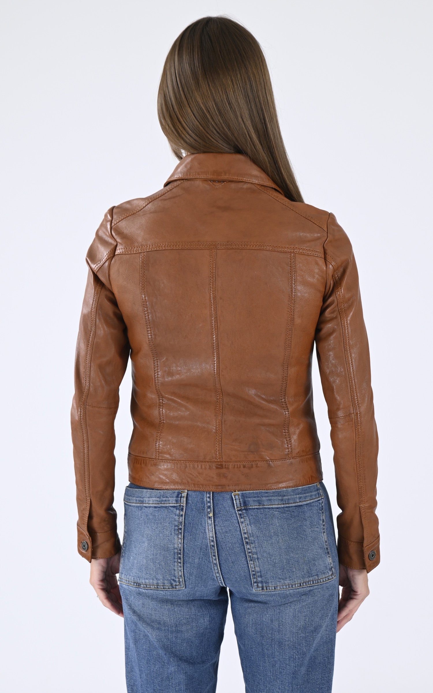A &quot;JANILA 101971&quot; Cognac Rose Garden Blouson Femme back photo