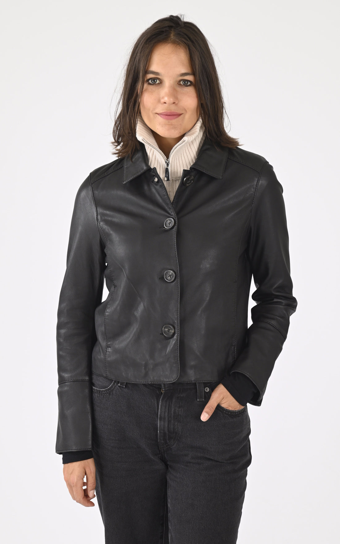 A &quot;LESLIE 64843&quot; Noir Oakwood Blazer Femme closed photo