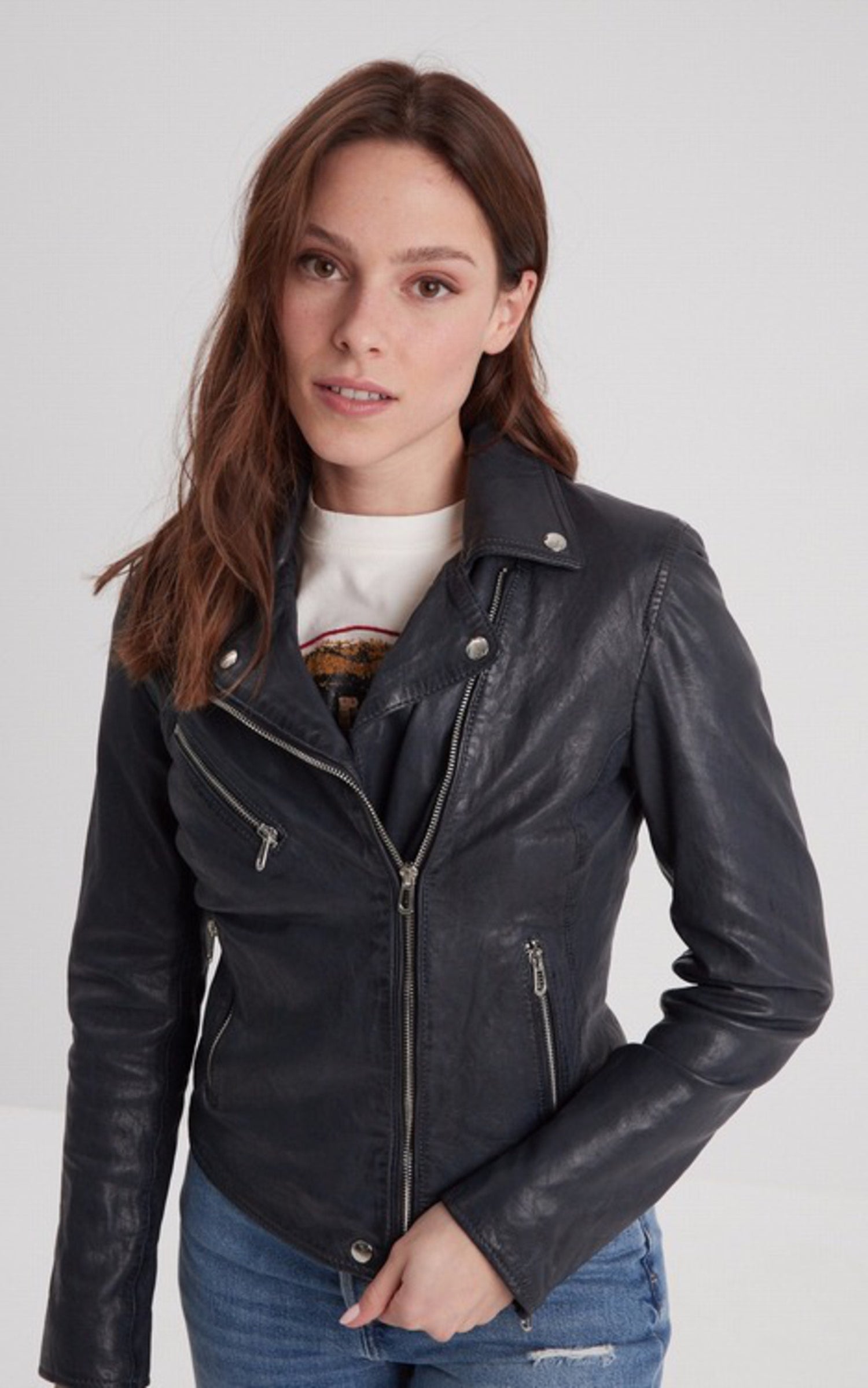 A &quot;OLYMPE 101964&quot; Bleu Marine Rose Garden Blouson Femme opened photo 1