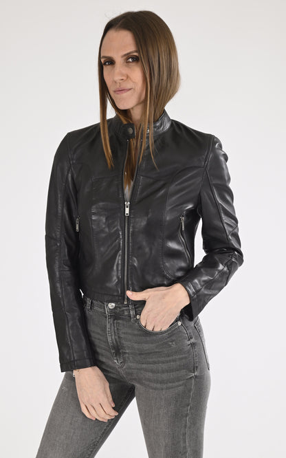 A &quot;LOLA 104174&quot; Noir Rose Garden Blouson Femme opened photo
