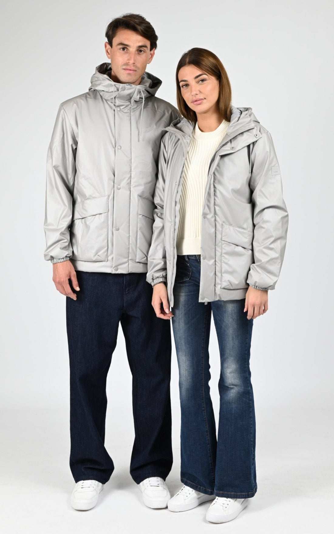 Blouson Textile Mixte Rains, modèle 17100 lohja cargo w3t2 de couleur nimbus 123