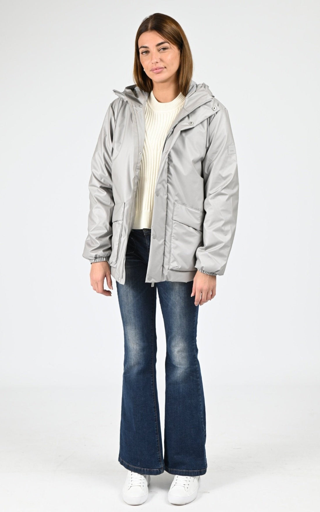 Blouson Textile Mixte Rains, modèle 17100 lohja cargo w3t2 de couleur nimbus 123