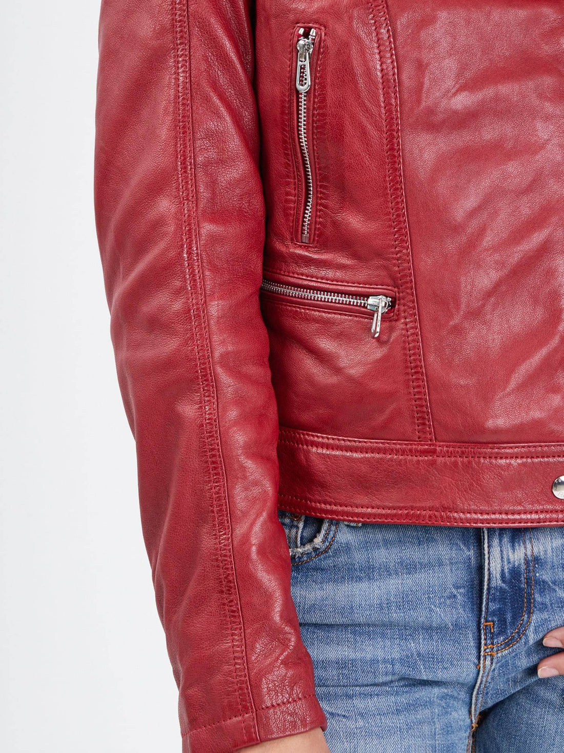 Perfecto cuir Panila rouge