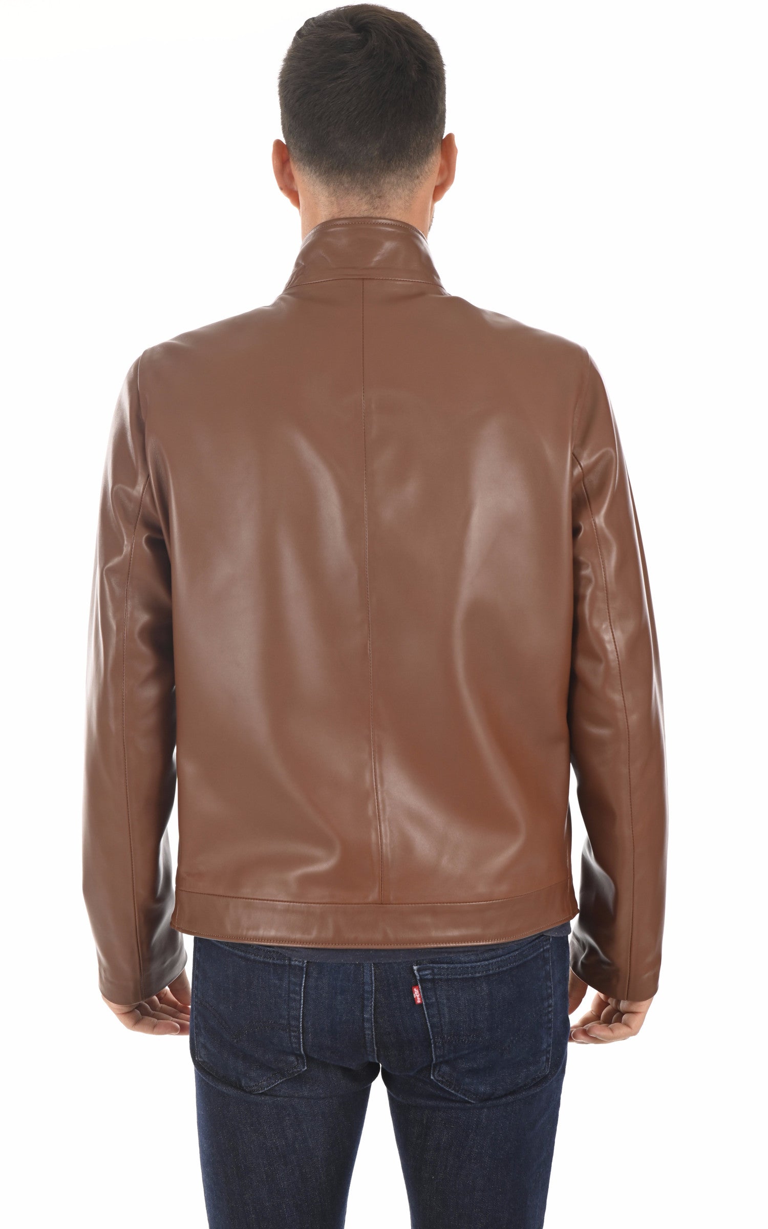 A &quot;TRENDY&quot; Cognac La Canadienne Blouson Homme back photo 4
