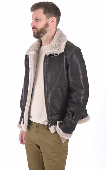 A &quot;BOMBARDIER&quot; Marron La Canadienne Bombardier Homme opened photo