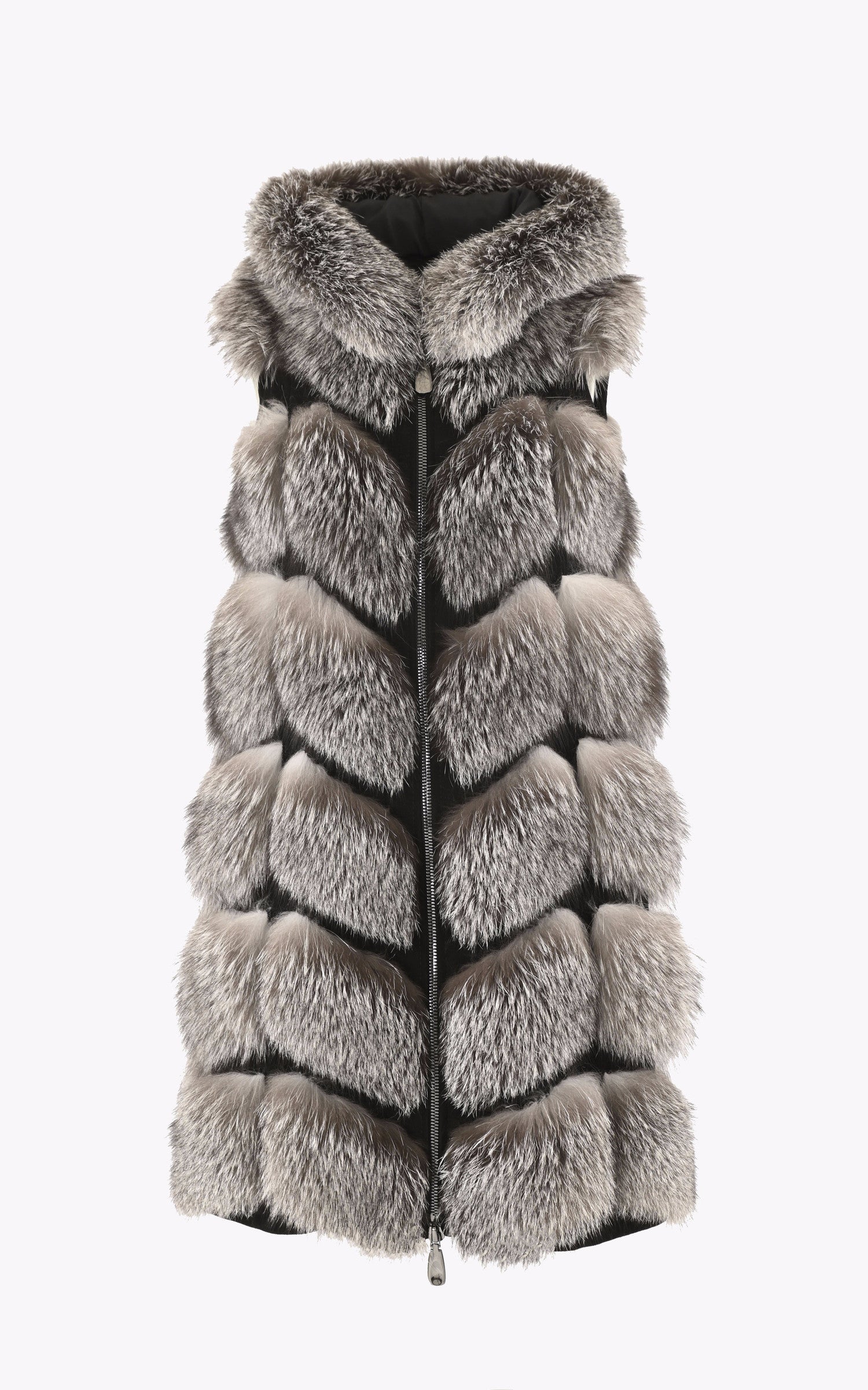 A &quot;1619 86 CM&quot; Gris Manakas Gilet Femme opened photo