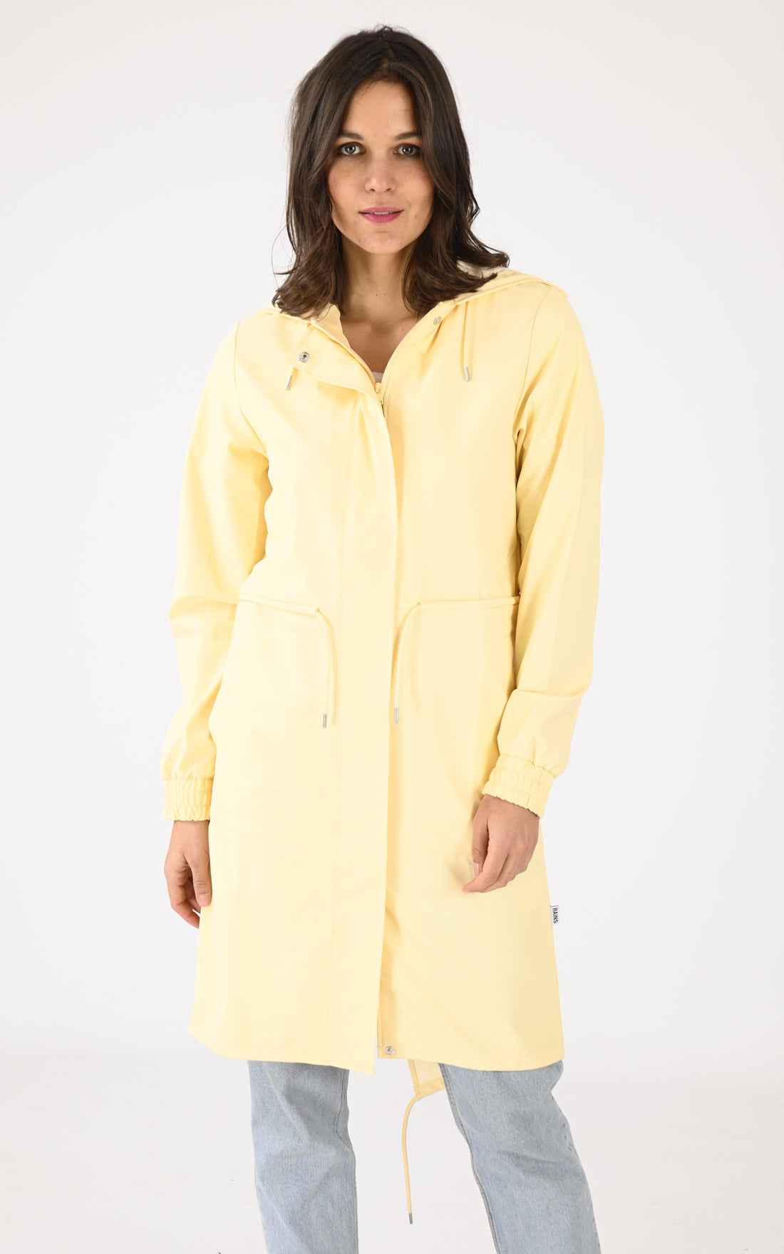 A &quot;18550 STRING PARKA&quot; Jaune Rains 7/8 Femme opened photo
