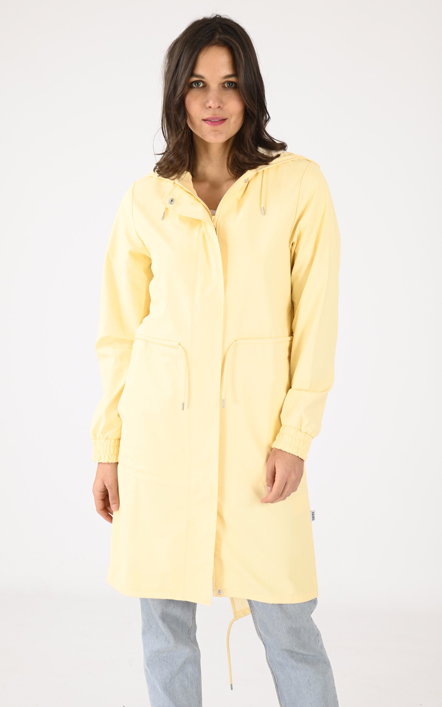A &quot;18550 STRING PARKA&quot; Jaune Rains 7/8 Femme closed photo 2