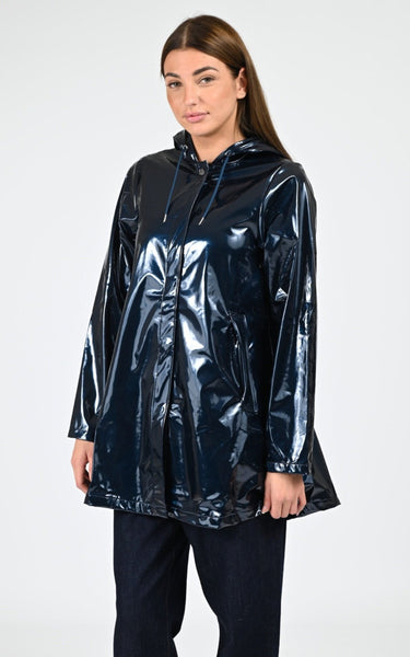 Raincoat A-Line jacket 18050 navy blue Rains - La Canadienne