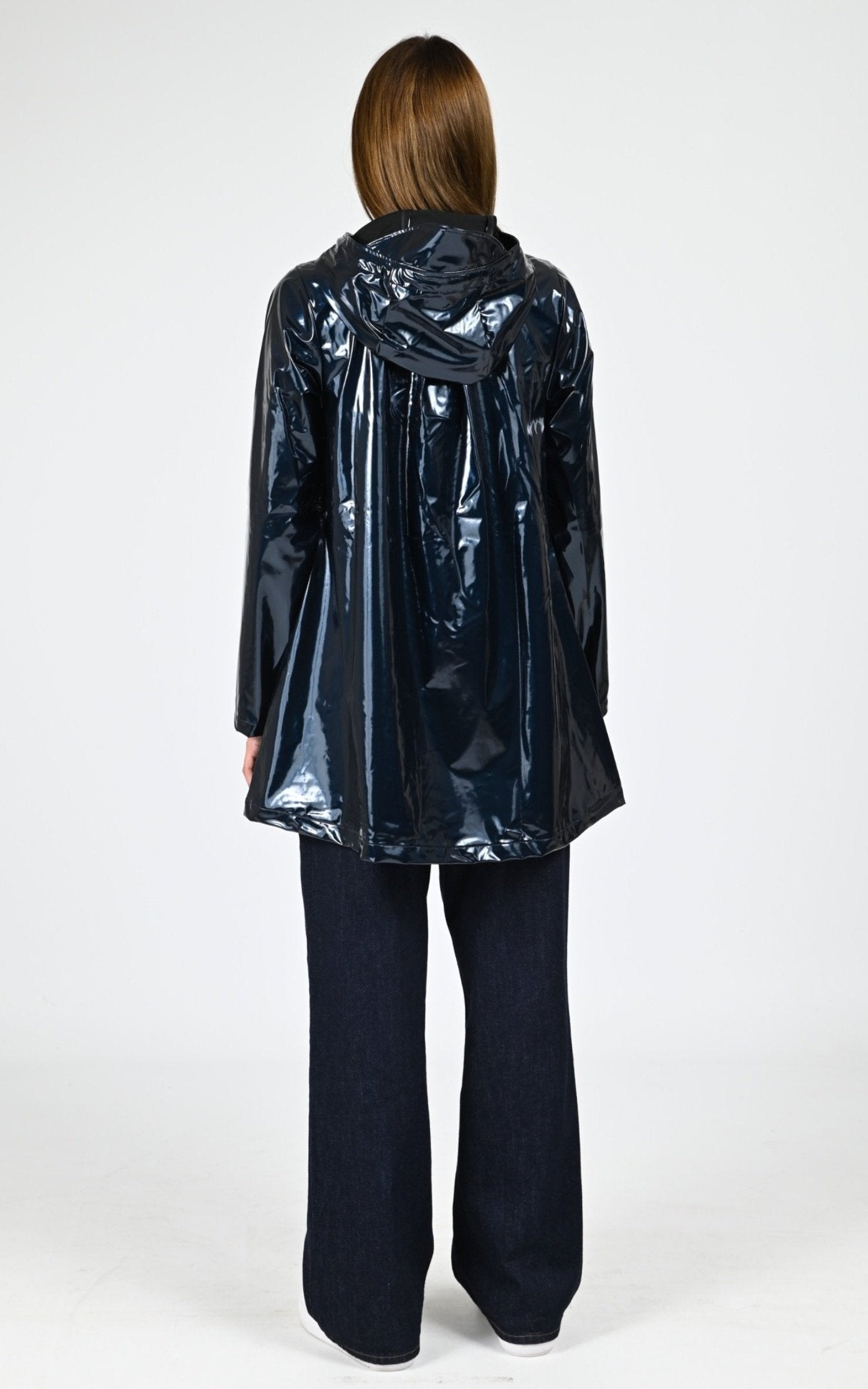 Raincoat A-Line jacket 18050 navy blue Rains - La Canadienne