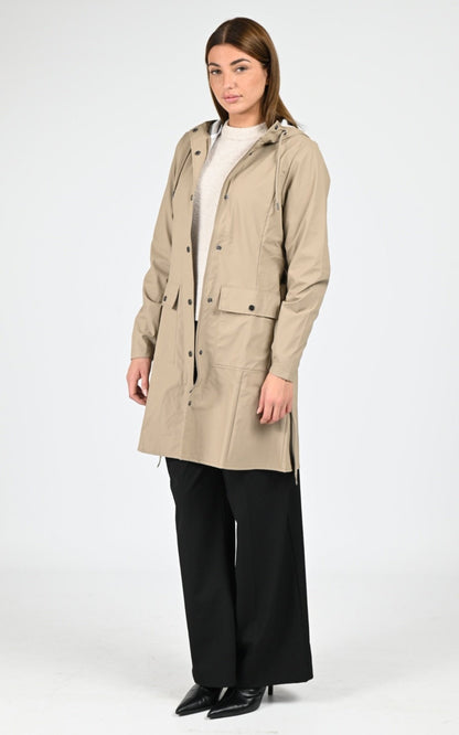3/4 Textile Femme Rains, modèle 18130 curve jacket de couleur beige 133