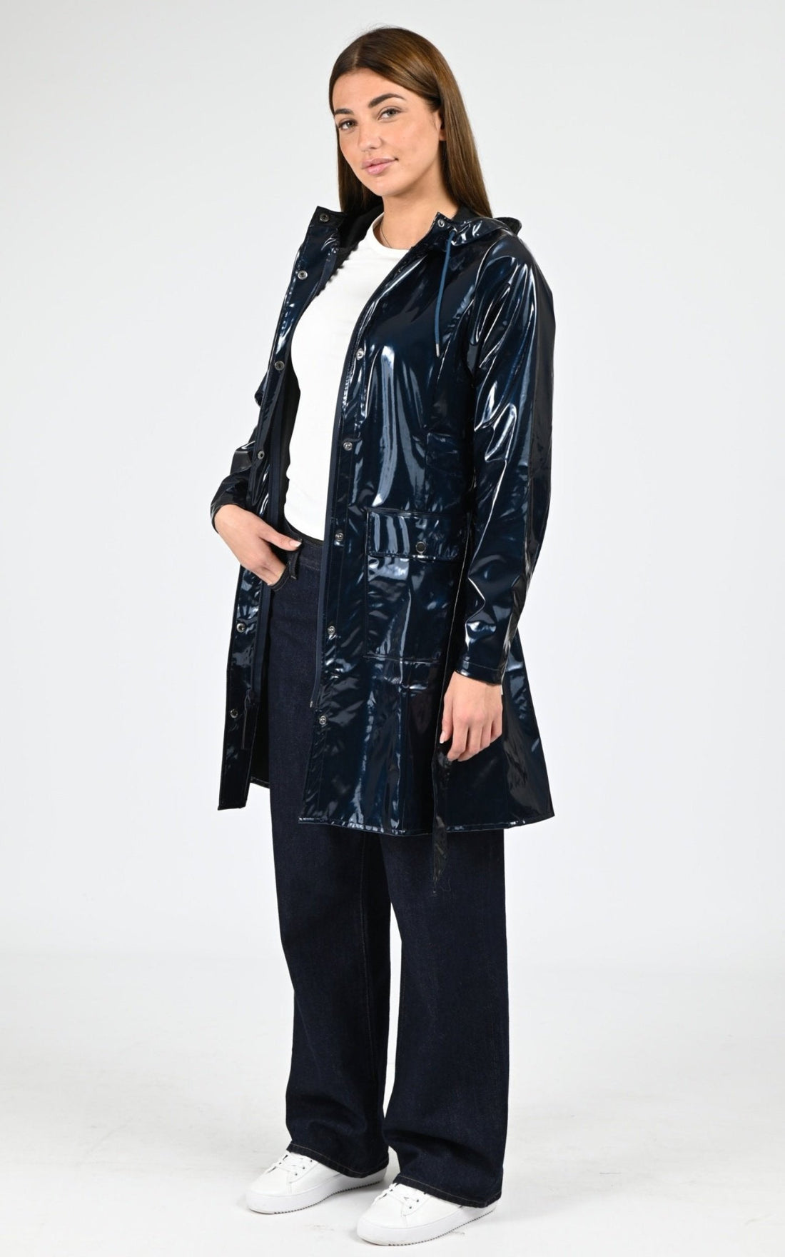 3/4 Textile Femme Rains, modèle 18130 curve jacket de couleur spill 130