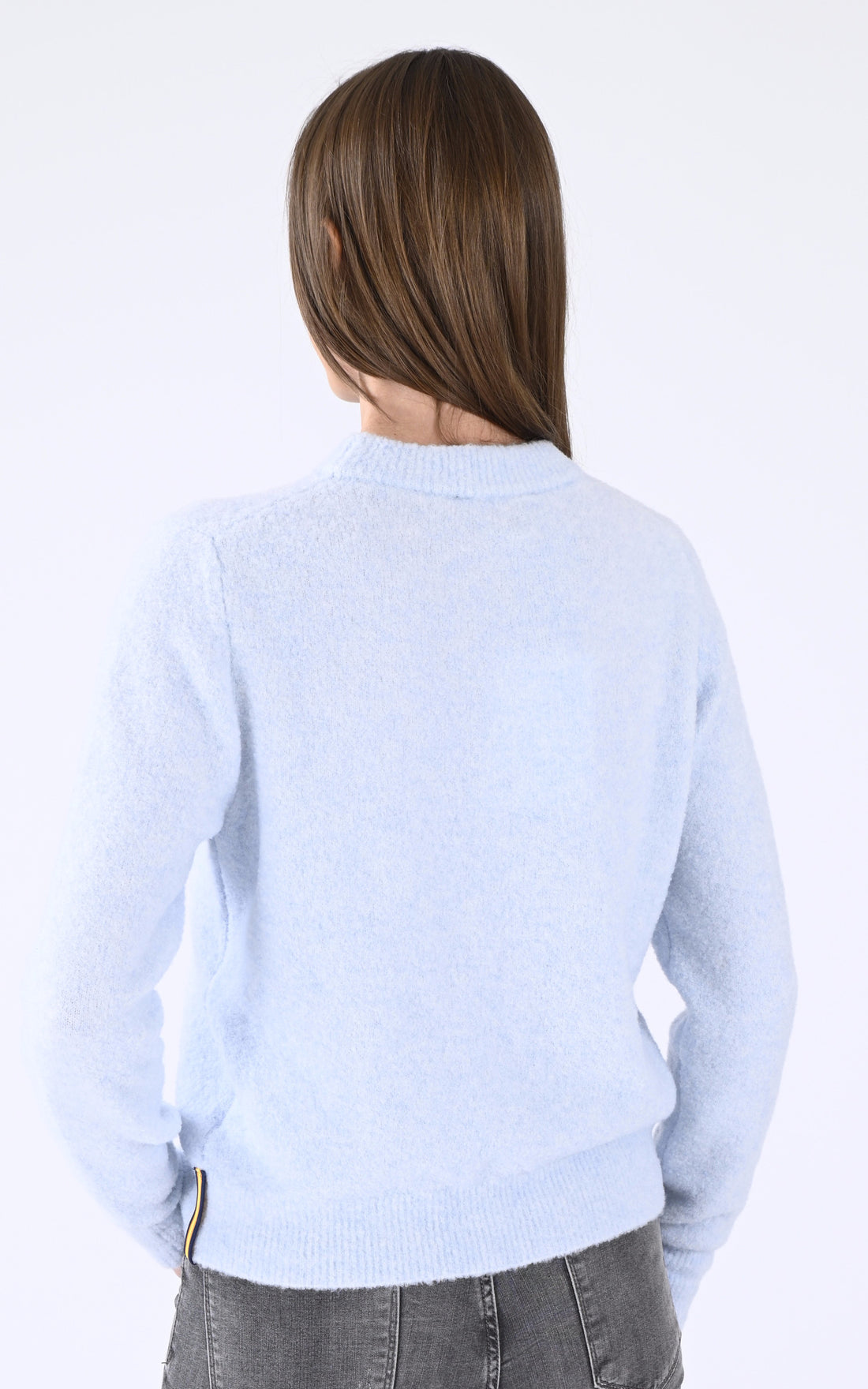 A &quot;CLARISSE MERINO K8133RW&quot; Bleu Ciel K-Way Pull Femme opened photo