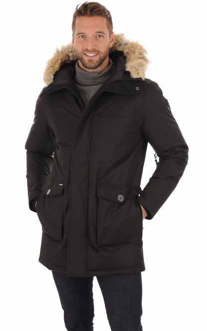 A &quot;YVES&quot; Noir Nobis 3/4 Doudoune Homme closed photo