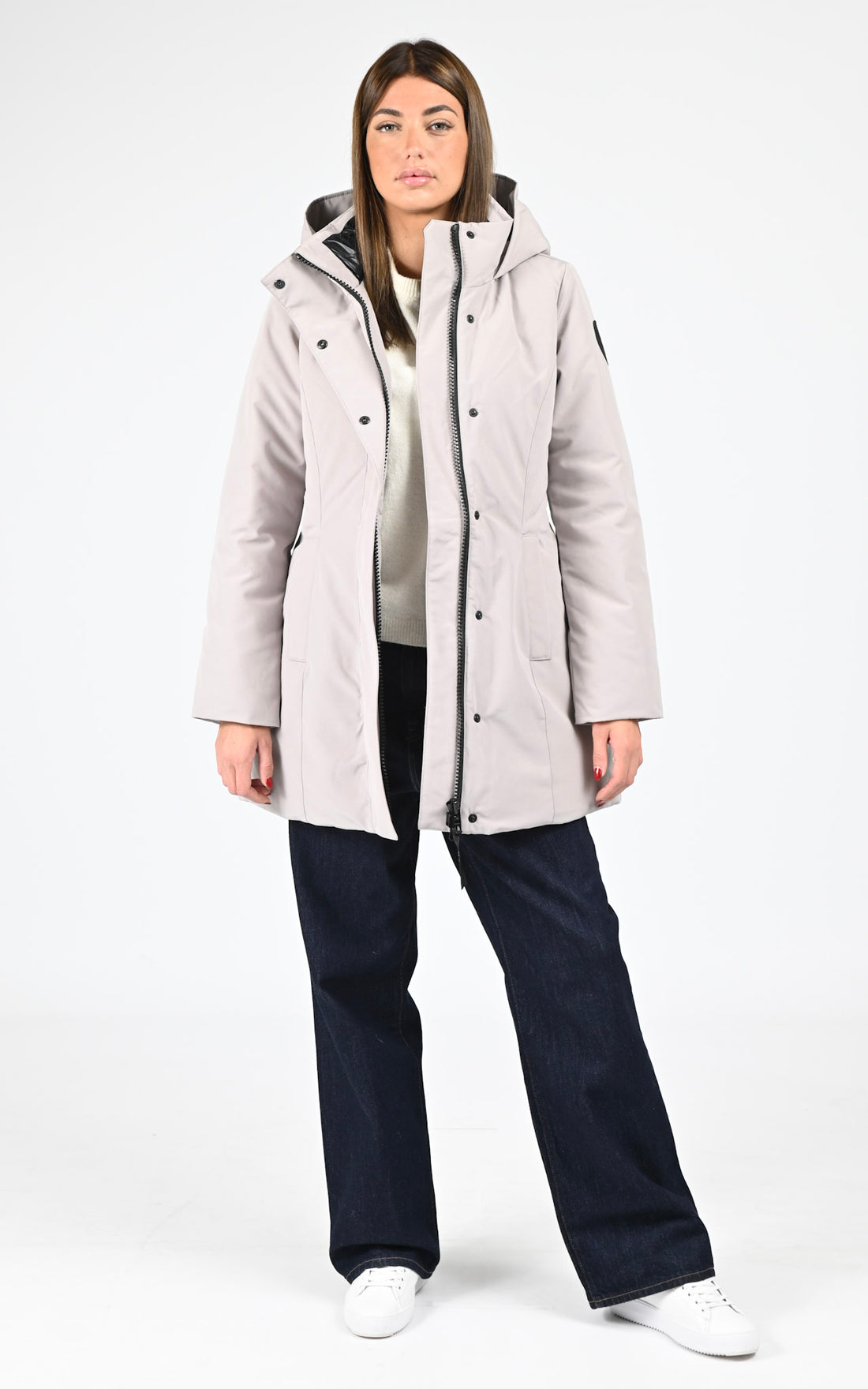 Parka à capuche Leslie beige