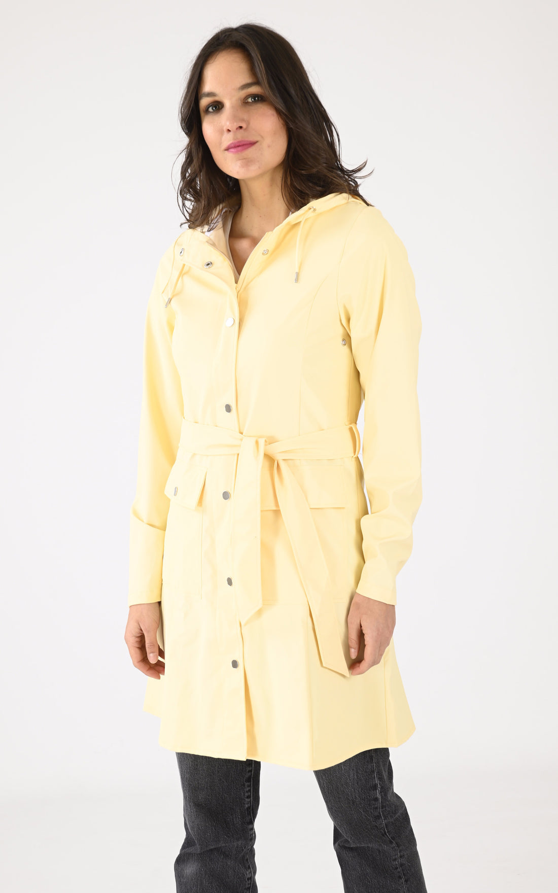 A &quot;18130 CURVE JACKET&quot; Jaune Rains 3/4 Femme opened photo