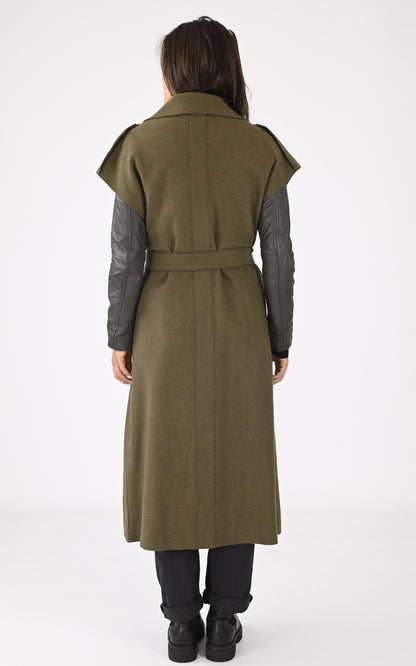 A &quot;DONIA 64818&quot; Vert Oakwood Manteau Femme back photo