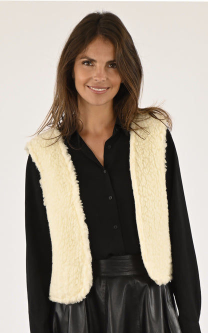 A &quot;PLUME 45&quot; Beige La Canadienne Gilet Femme opened photo
