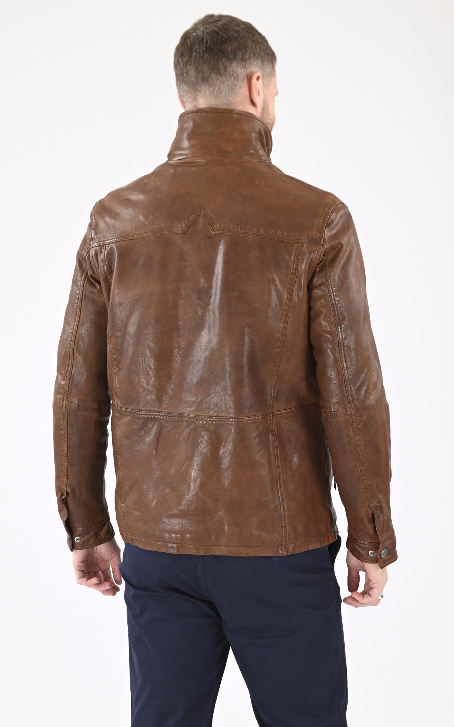 A &quot;CERRO 102874&quot; Cognac Daytona 73 Veste Homme back photo