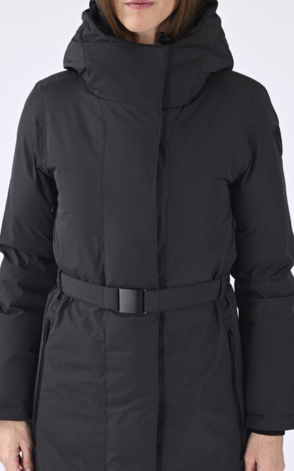 A &quot;LARA&quot; Noir Nobis 7/8 Doudoune Femme details photo