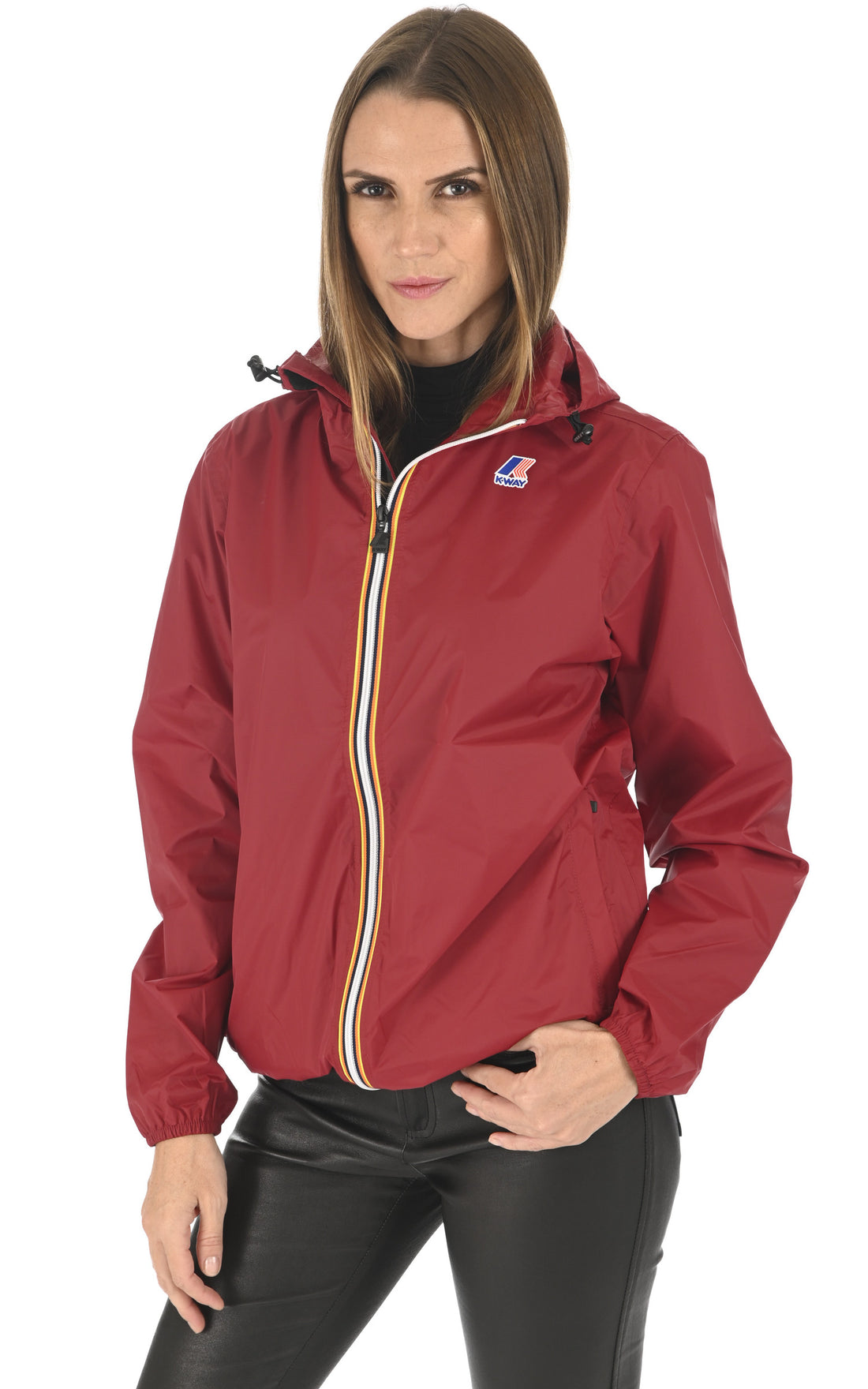 A &quot;CLAUDE K004BD0&quot; Rouge foncé K-Way Blouson Mixte opened photo