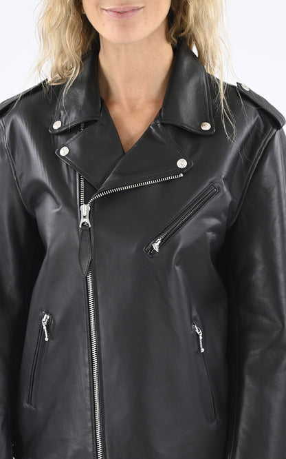 A &quot;LCWAUBREY&quot; Noir Schott Perfecto Femme details photo