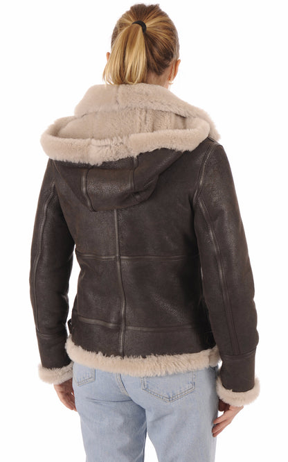 A &quot;BOMBARDIER F&quot; Marron La Canadienne Bombardier Femme back photo
