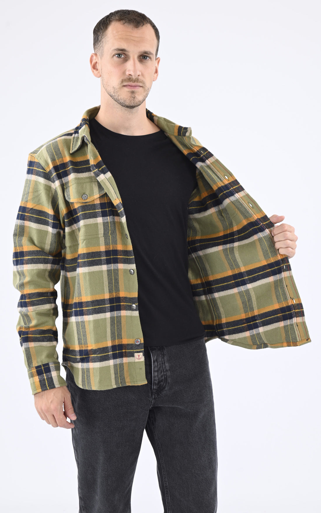 A &quot;SIERRA 103637&quot; Vert Iron&amp;Resin Chemise Homme opened photo