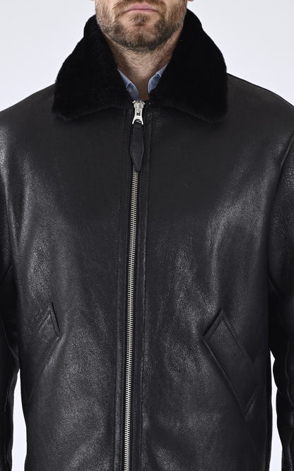A &quot;LC URBAN SHEEP&quot; Noir Schott Bombardier Homme details photo