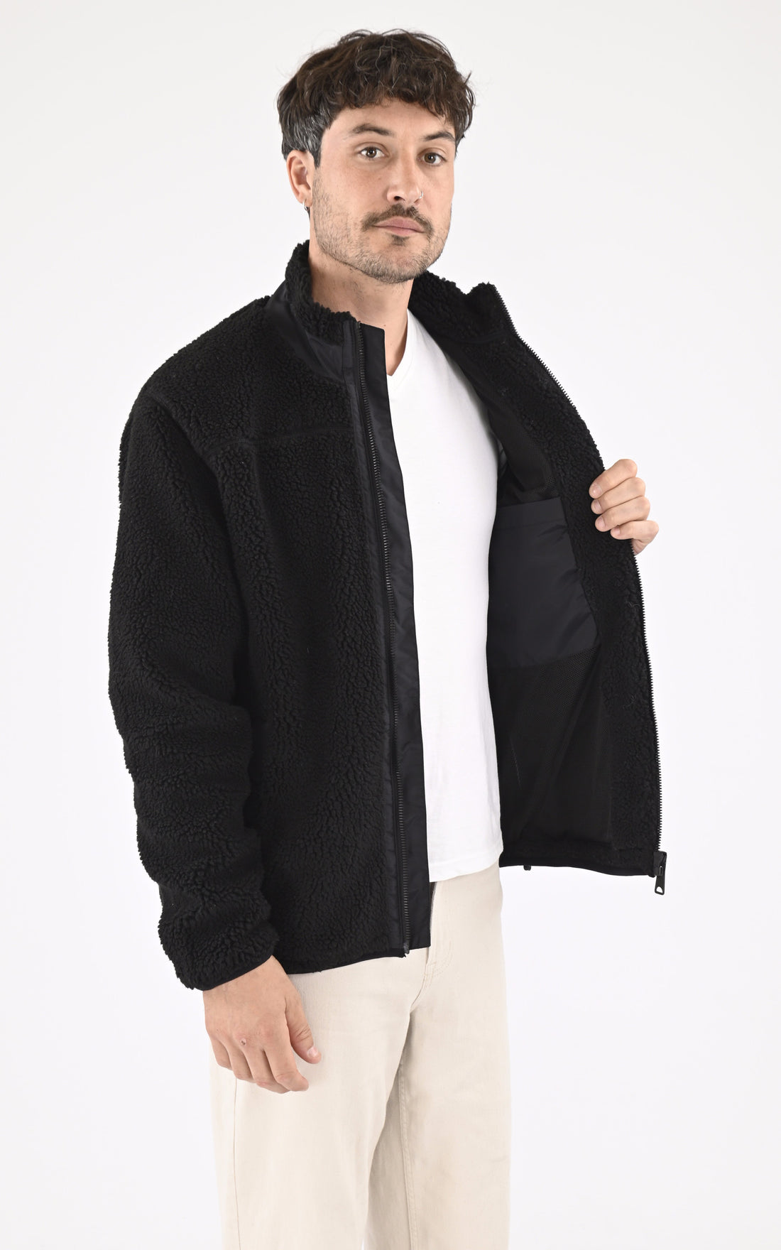 A &quot;SW WADE 1&quot; Noir Schott Blouson Homme opened photo
