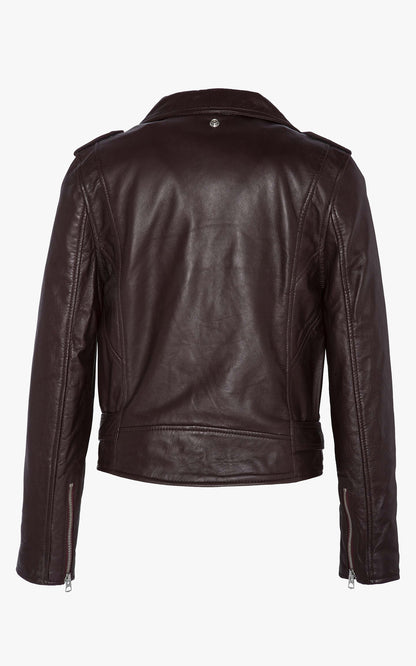 A &quot;LCW8600&quot; Prune Schott Blouson Femme closed photo