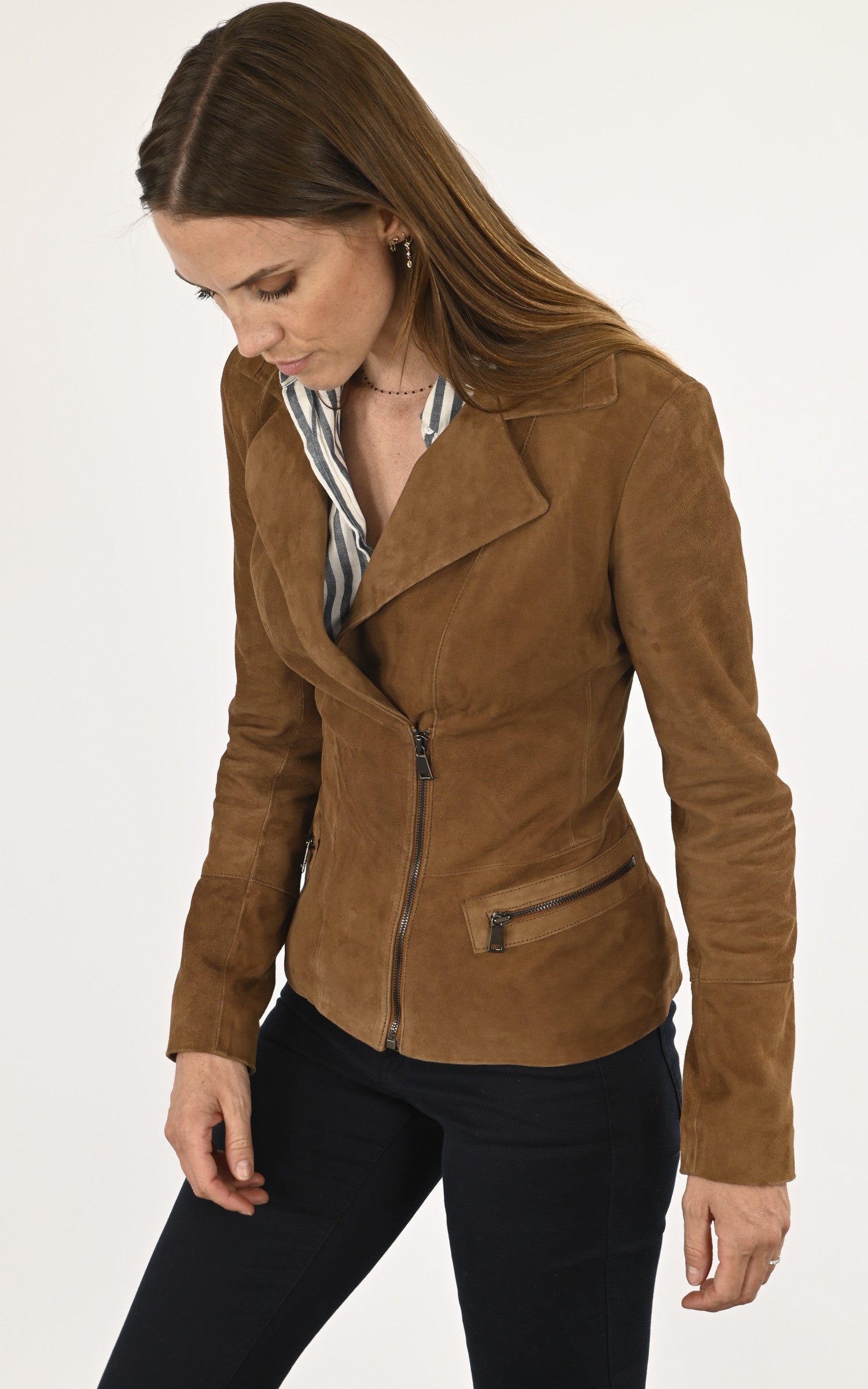 A &quot;BENEDICTE GRIFFES FF&quot; Tabac La Canadienne Blouson Femme closed photo 3