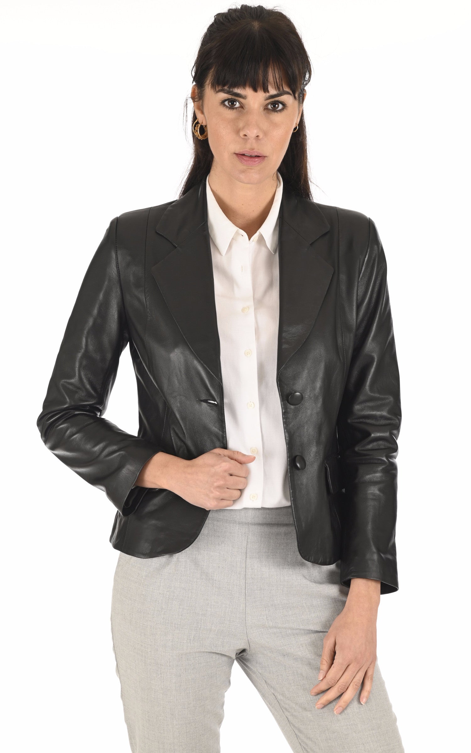 A &quot;AGNES&quot; Noir La Canadienne Blazer Femme opened photo 1