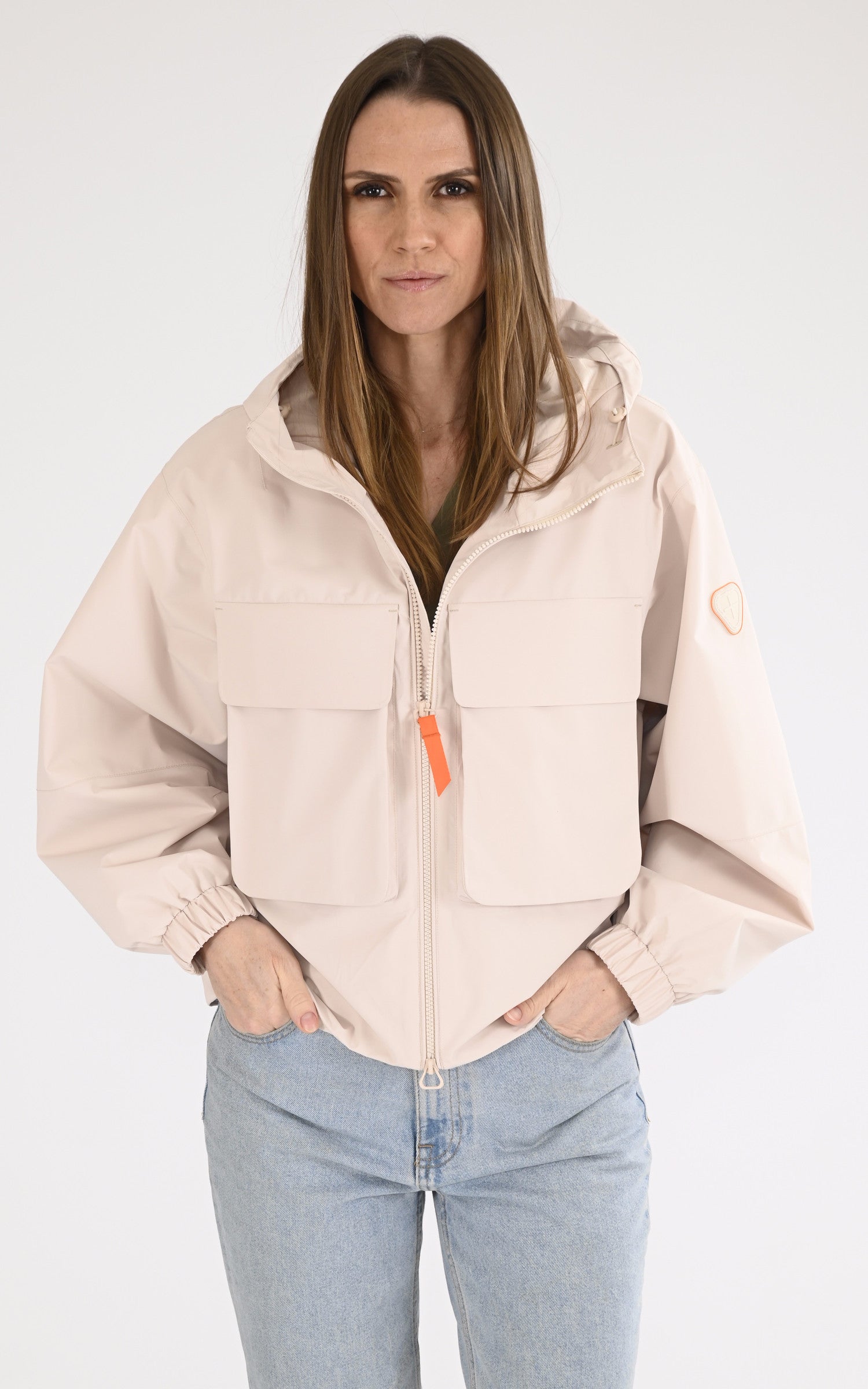 A &quot;CHIMENE&quot; Beige Gertrude Veste Femme opened photo 1