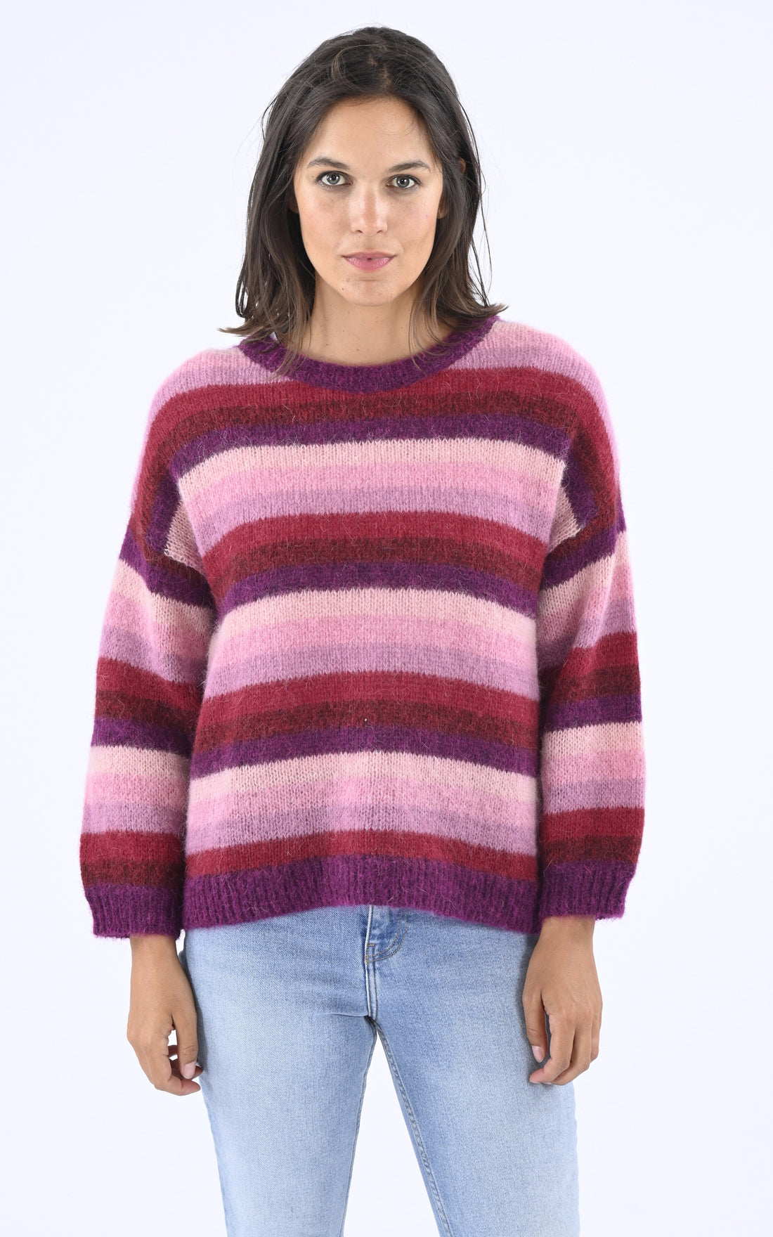 A &quot;MOLLY&quot; Prune Les Tricots de Léa Pull Femme opened photo