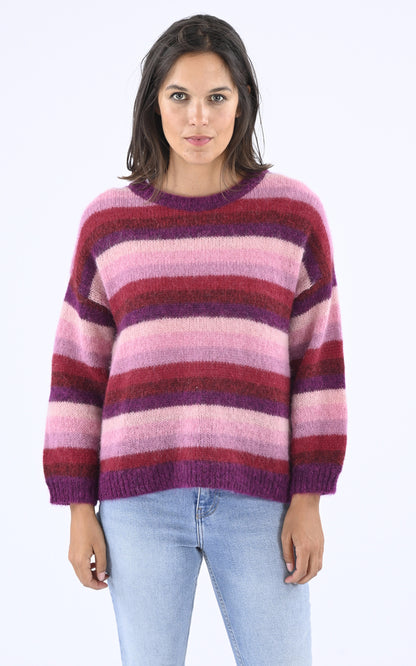 A &quot;MOLLY&quot; Prune Les Tricots de Léa Pull Femme opened photo
