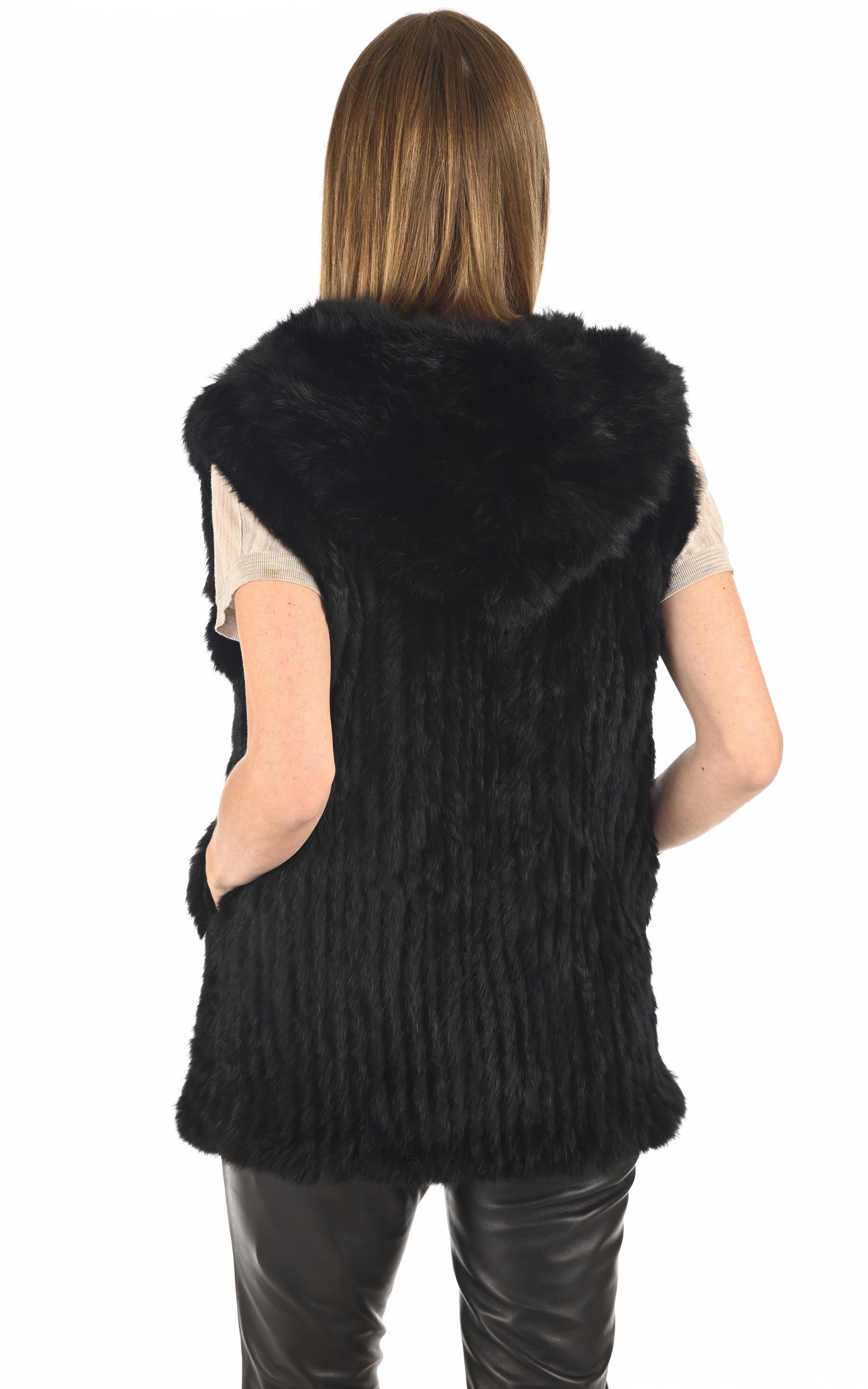 A &quot;2120V-RB/70&quot; Noir La Canadienne Gilet Femme back photo