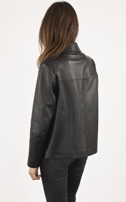 A &quot;SOLINA FF&quot; Noir La Canadienne Veste Femme back photo