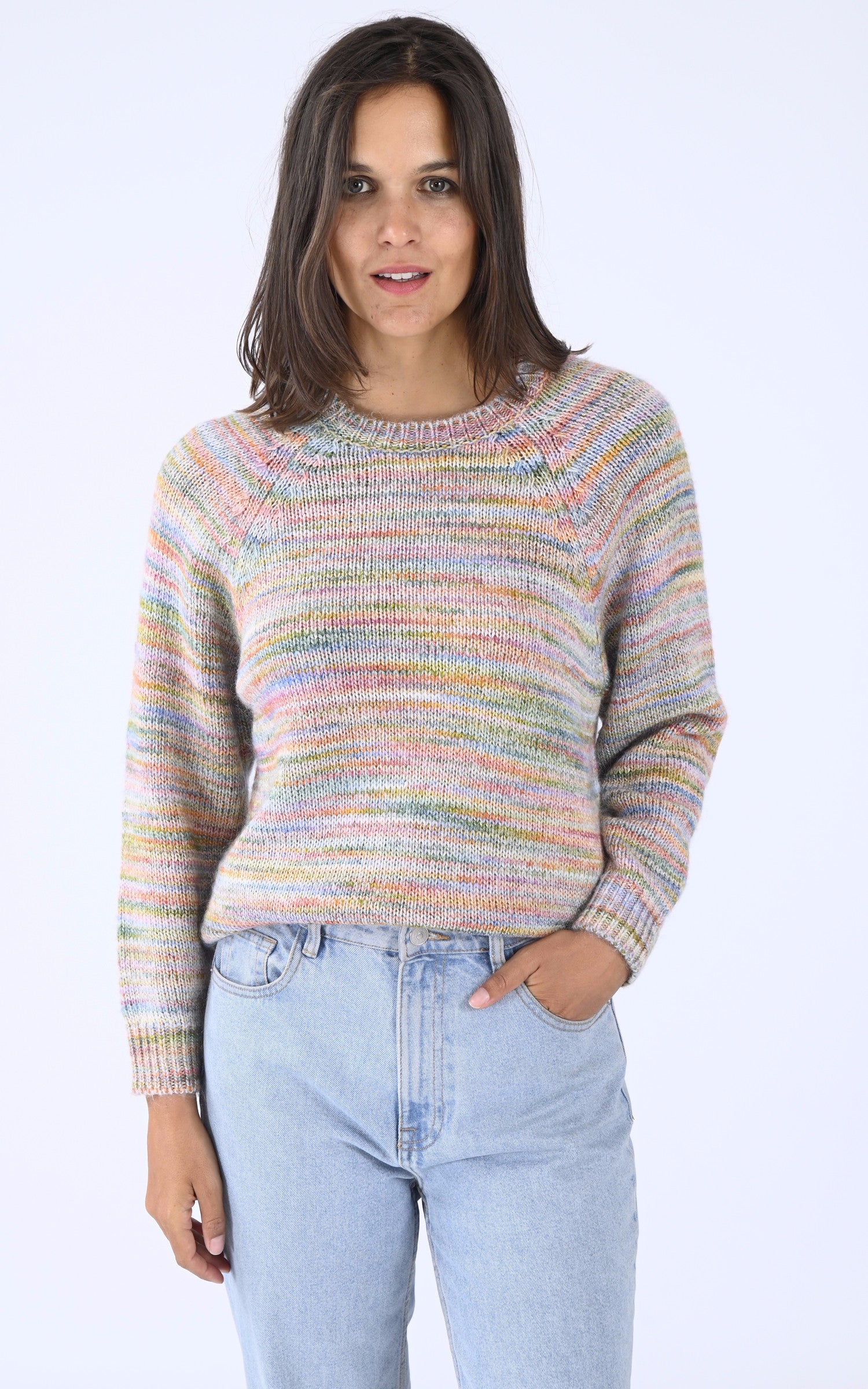 A &quot;MATY&quot; Multi Les Tricots de Léa Pull Femme closed photo