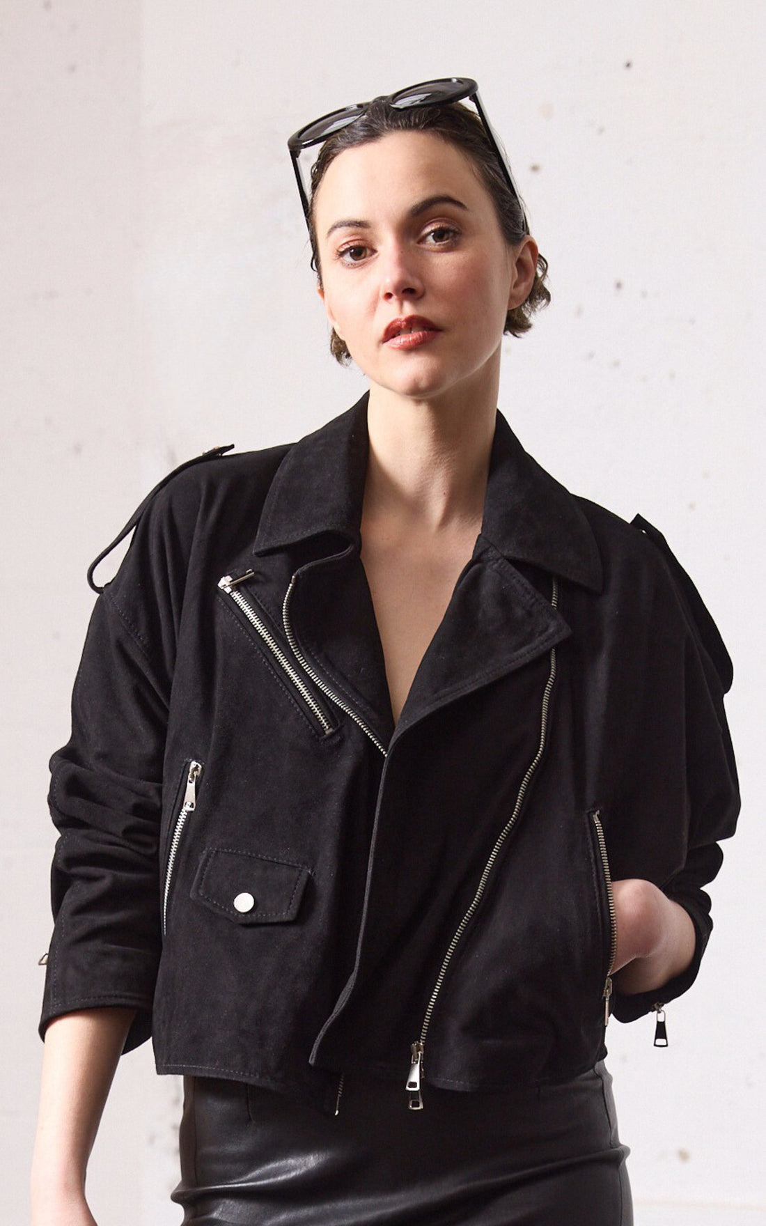 A &quot;DF346&quot; Noir La Canadienne Blouson Femme opened photo