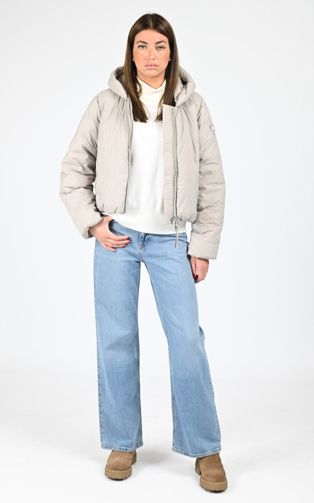 Veste à capuche Elba beige