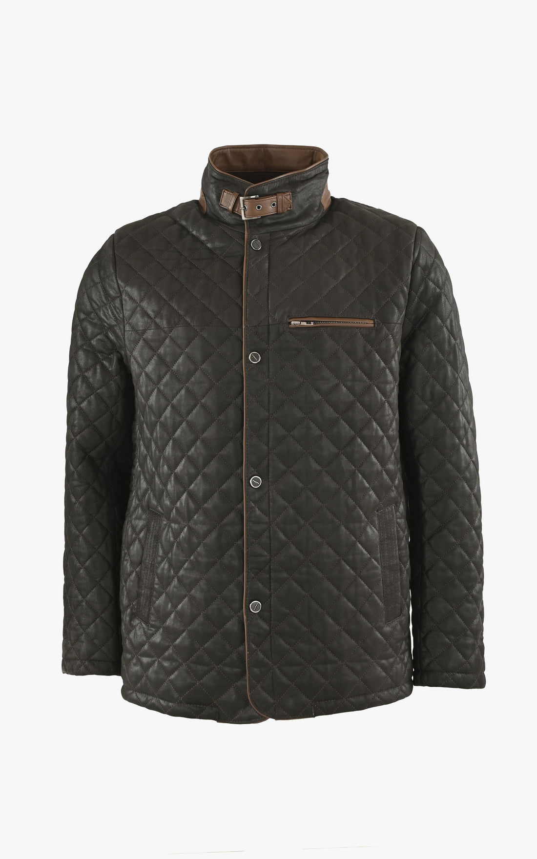 A &quot;E09&quot; Marron Foncé La Canadienne Veste Homme opened photo