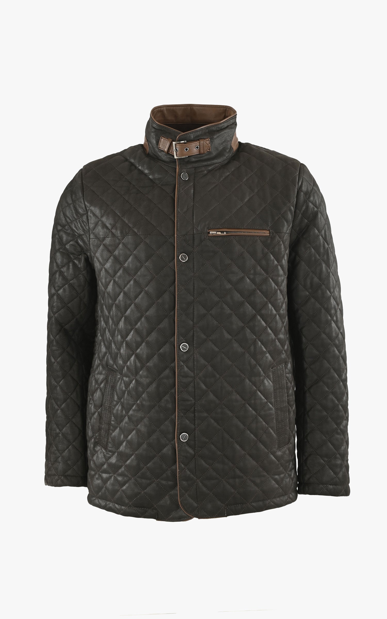 A &quot;E09&quot; Marron Foncé La Canadienne Veste Homme opened photo