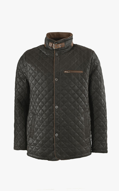 A &quot;E09&quot; Marron Foncé La Canadienne Veste Homme opened photo