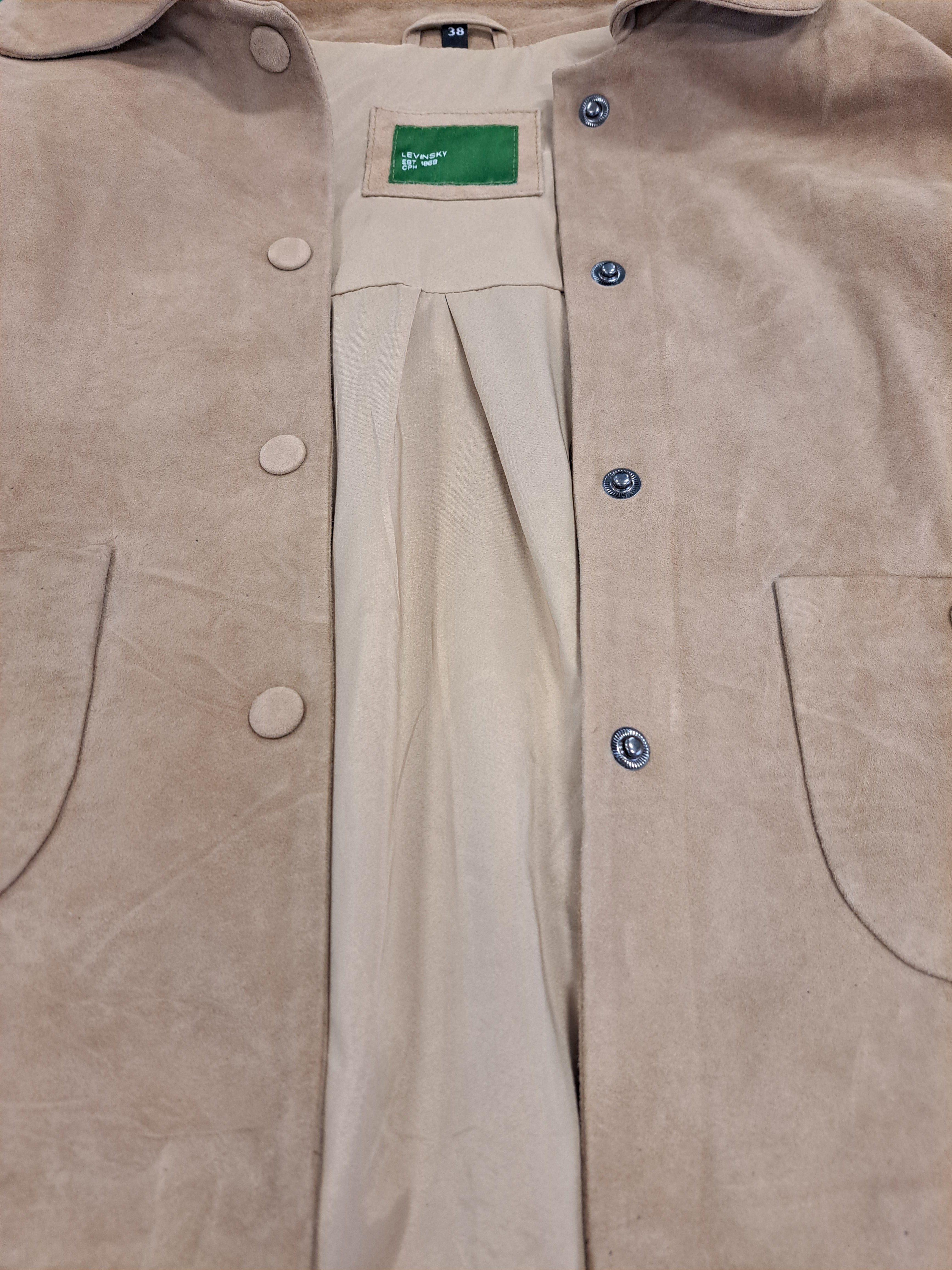 Mali, 54 cm. - Collar Goat Suede - Women Taupe
