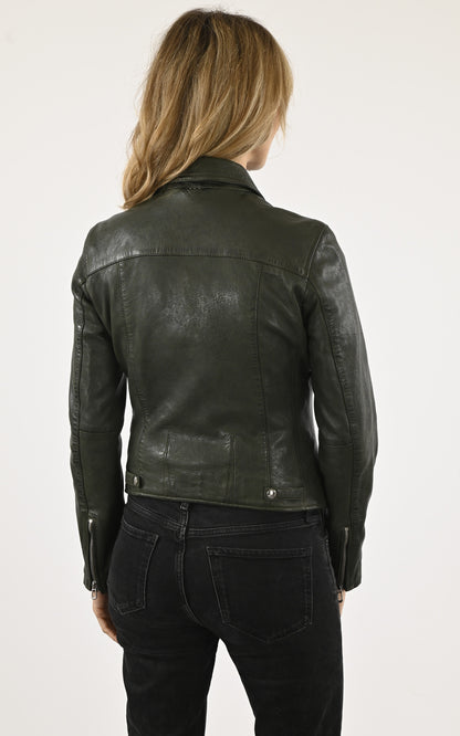 A &quot;OLYMPE 101964&quot; Kaki Rose Garden Blouson Femme back photo
